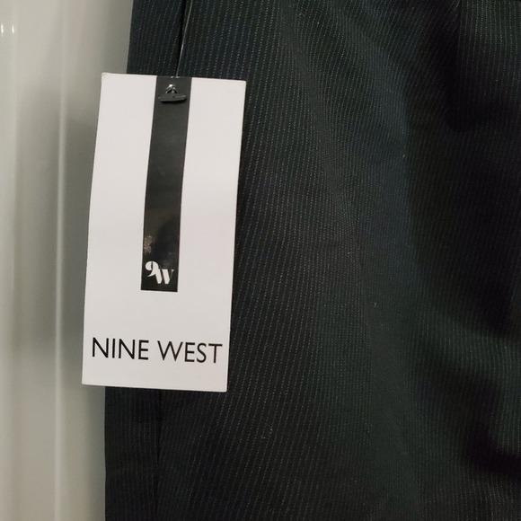 Nine West  Dress Pants Womens Size 10 Black Pin Stripped Gray Stripes Career - Picture 5 of 11